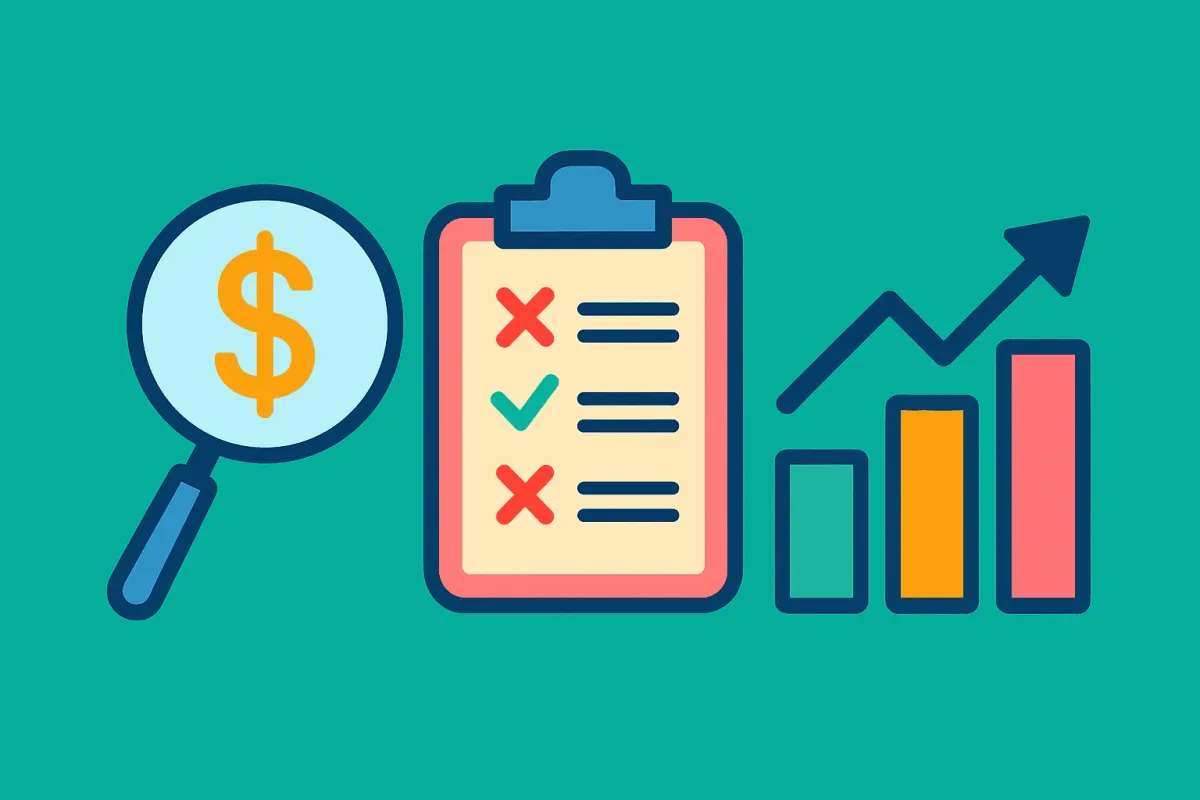Data analysis charts illustration